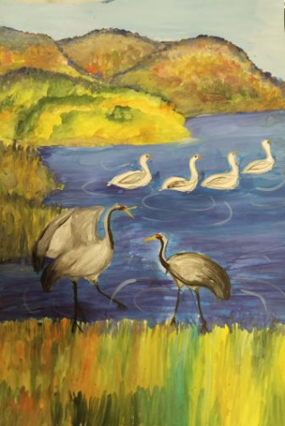 Осенний пейзаж на берегу реки