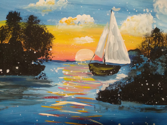 Сказочный закат на Волге